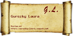 Gurszky Laura névjegykártya